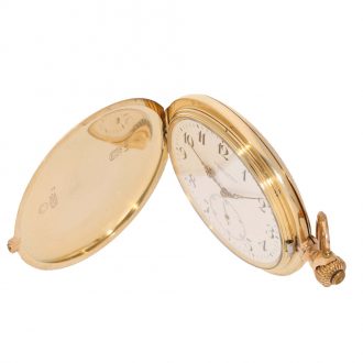 German 14 carat gold full hunter cased watch Circa 1905