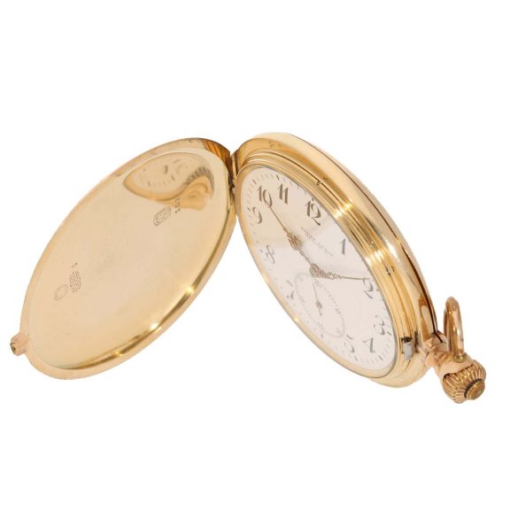 German 14 carat gold full hunter cased watch Circa 1905 German 14 carat gold full hunter cased watch Circa 1905