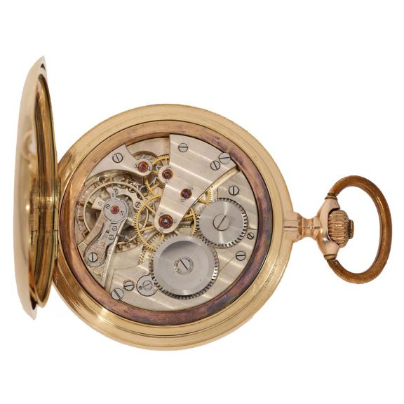 German 14 carat gold full hunter cased watch Circa 1905 German 14 carat gold full hunter cased watch Circa 1905