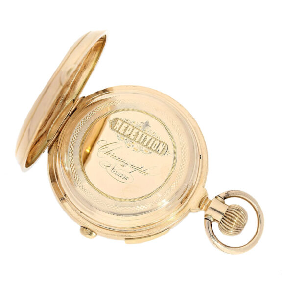 Swiss goldsavonnette engine turned watch Circa 1870 Swiss goldsavonnette engine turned watch Circa 1870
