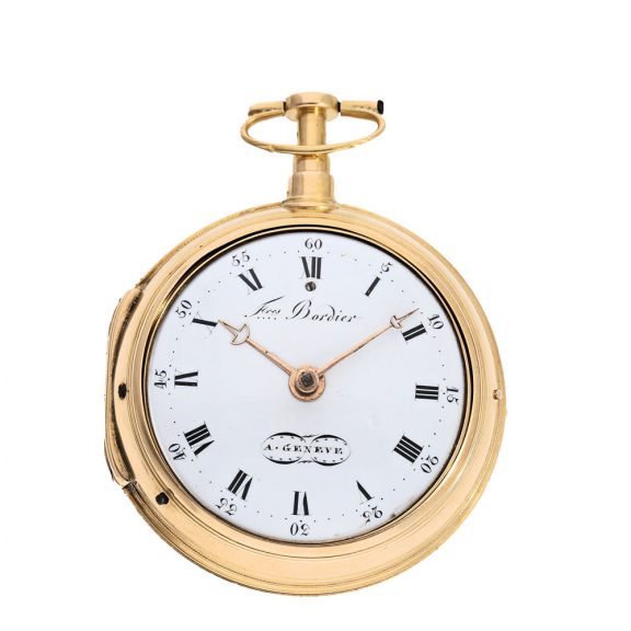 Swiss 18 carat gold pair case verge watch Circa 1794