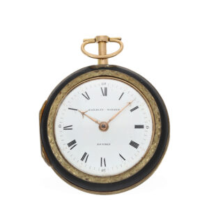 English large 18 Carat gold double case verge watch Circa 1800