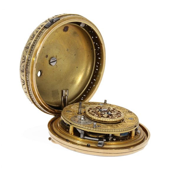 English large 18 Carat gold double case verge watch Circa 1800 English large 18 Carat gold double case verge watch Circa 1800