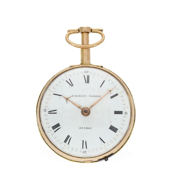 English large 18 Carat gold double case verge watch Circa 1800 English large 18 Carat gold double case verge watch Circa 1800
