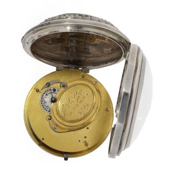 French silver Adam & Eve automaton with verge escapement Circa 1790