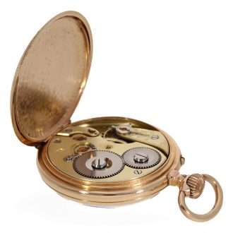 Swiss 14 carat gold precision pocket watch Circa 1890