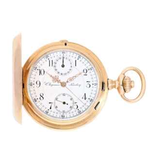 Swiss gold, chronograph with 30-min-recorder Circa 1900
