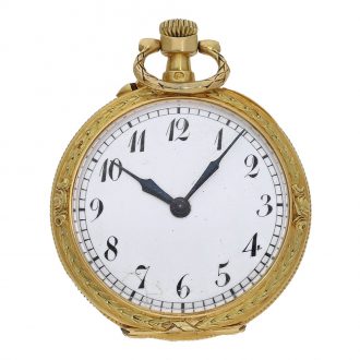 Swiss 18 Carat gold Art Nouveau pocket and pendant watch Circa 1900
