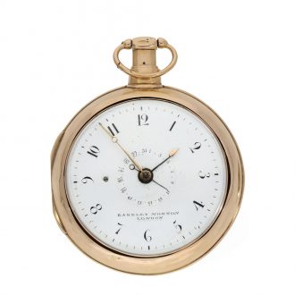 English large 18 carat gold pair cased verge watch Circa 1794
