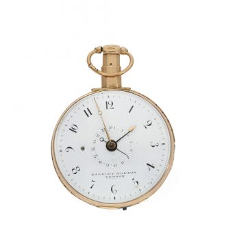 English large 18 carat gold pair cased verge watch Circa 1794