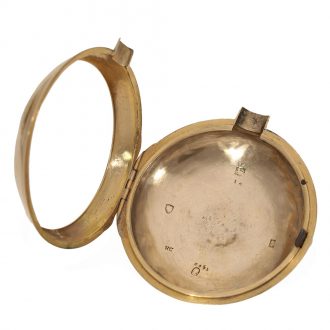 English large 18 carat gold pair cased verge watch Circa 1794