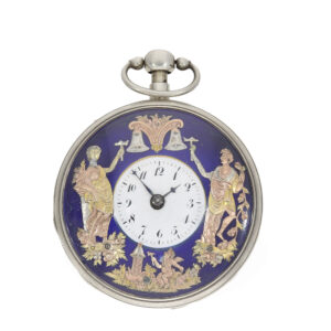 French silver Jacquemart automaton with carillon strike Circa 1810