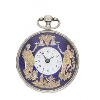 French silver Jacquemart automaton with carillon strike Circa 1810