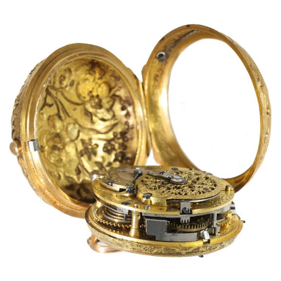 French 18 carat gold verge watch with repeater Circa 1750 French 18 carat gold verge watch with repeater Circa 1750