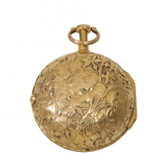 French 18 carat gold verge watch with repeater Circa 1750