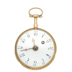 French attractive 18 carat gold and enamel verge watch Circa 1780