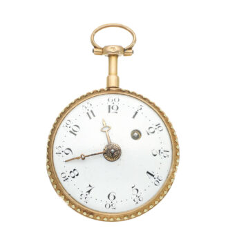 French attractive 18 carat gold and enamel verge watch Circa 1780