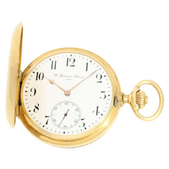 Gold Swiss with monogram inscribed "Chronomètre" Circa 1900