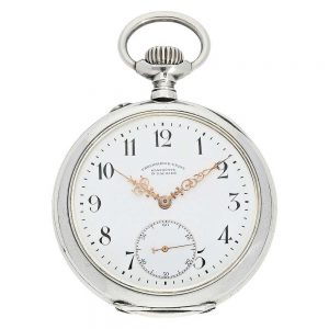 German silver open faced lever pocket watch Circa 1910