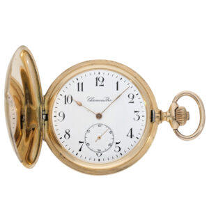 Swiss 14 Carat gold full hunter case watch with chronometer escapement Circa 1900