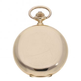Swiss 14 Carat gold full hunter case watch with chronometer escapement Circa 1900