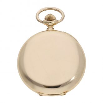 Swiss 14 Carat gold full hunter case watch with chronometer escapement Circa 1900