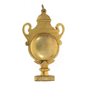 French gilt brass pendant form watch with urn shape Circa 1820