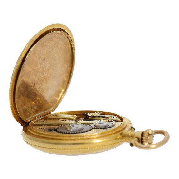Swiss 18 carat gold Art Nouveau pocket- and pendant watch Circa 1910 Swiss 18 carat gold Art Nouveau pocket- and pendant watch Circa 1910