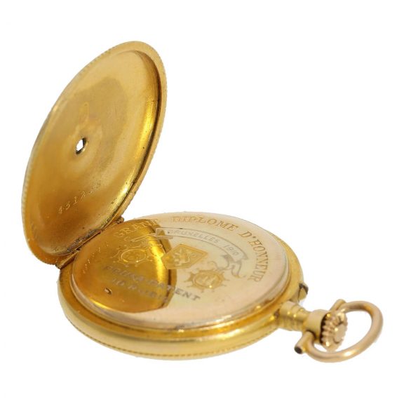 Swiss 18 carat gold Art Nouveau pocket- and pendant watch Circa 1910 Swiss 18 carat gold Art Nouveau pocket- and pendant watch Circa 1910