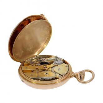 Swiss very fine pink gold anker chronometer pocket watch Circa 1892