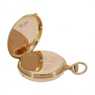Swiss very fine pink gold anker chronometer pocket watch Circa 1892