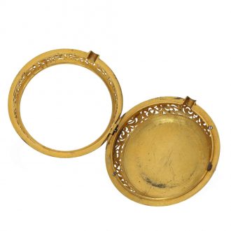 English gilt clockwatch with quarter hour self strike Circa 1770