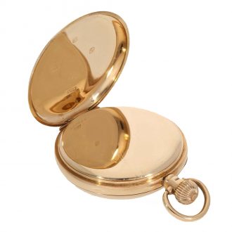 American 9 carat gold pocket watch with lever escapement Circa 1924