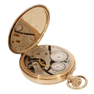 American 9 carat gold pocket watch with lever escapement Circa 1924
