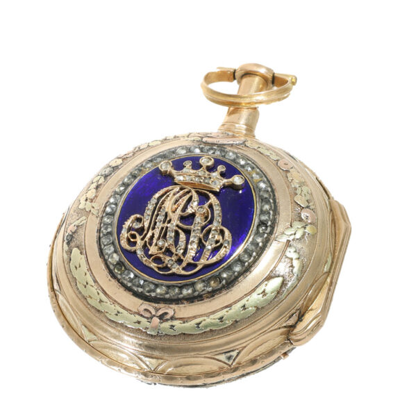 French 18 carat gold and enamel early verge watch Circa 1750 French 18 carat gold and enamel early verge watch Circa 1750