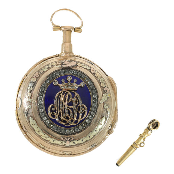 French 18 carat gold and enamel early verge watch Circa 1750 French 18 carat gold and enamel early verge watch Circa 1750