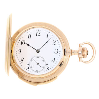 Swiss gold lever with repeating hours and quarters Circa 1900