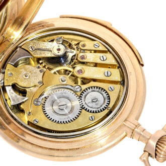 Swiss gold lever with repeating hours and quarters Circa 1900