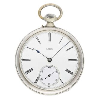 Early German silver open faced lever pocket watch Circa 1878