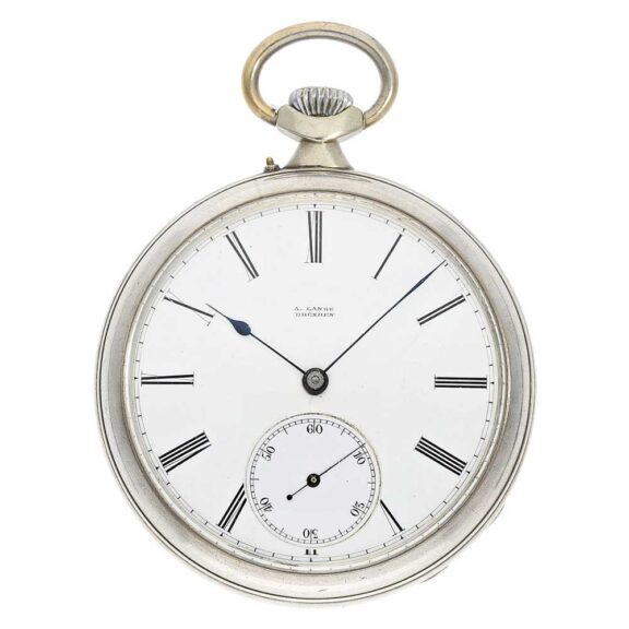 Early German silver open faced lever pocket watch Circa 1878