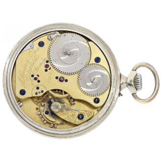 Early German silver open faced lever pocket watch Circa 1878