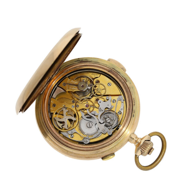 The movement with a precision lever escapement, a quarter hour repeater and chronograph The movement with a precision lever escapement, a quarter hour repeater and chronograph