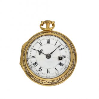English gilt verge watch glazed on both sides Circa 1770