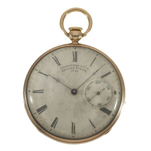 Swiss 18 carat gold interesting thin lépine watch Circa 1836