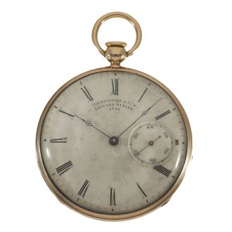 Swiss 18 carat gold interesting thin lépine watch Circa 1836