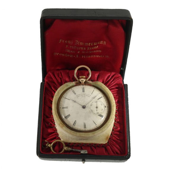 Swiss 18 carat gold interesting thin lépine watch Circa 1836 Swiss 18 carat gold interesting thin lépine watch Circa 1836