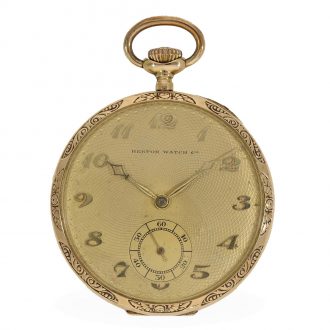 German 14 carat gold elegant dress watch with special dial Circa 1925