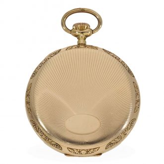 German 14 carat gold elegant dress watch with special dial Circa 1925