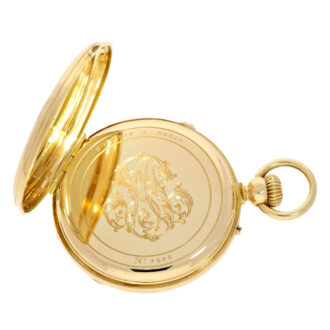 French gold collector's watch with golden numbers Circa 1860 French gold collector's watch with golden numbers Circa 1860