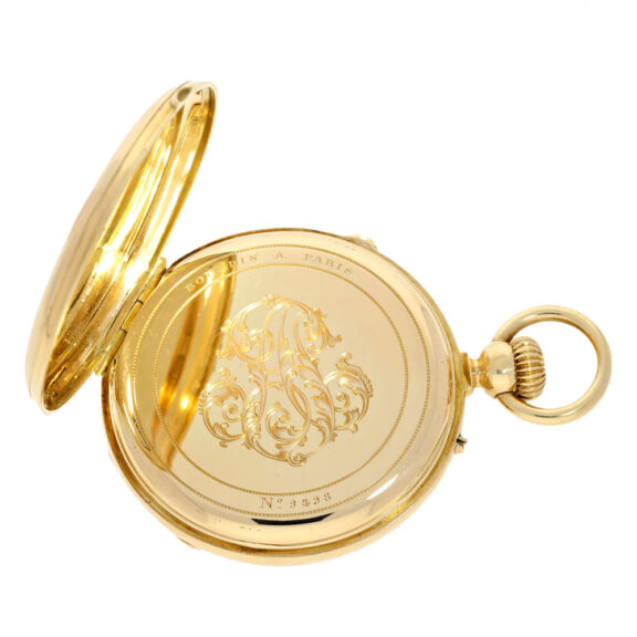 French gold collector's watch with golden numbers Circa 1860 French gold collector's watch with golden numbers Circa 1860